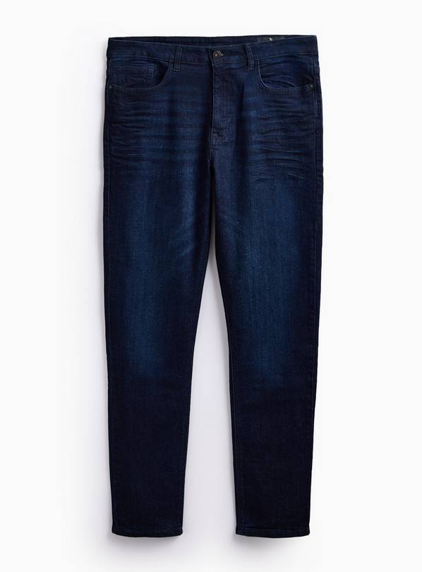 Dark Denim Washed Slim Fit Jeans 44R